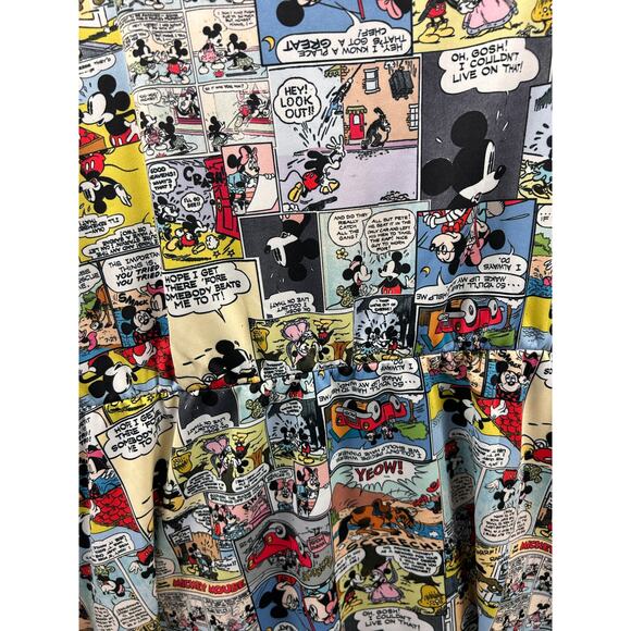 Disney Mickey Mouse Comic Print Dress 3X Plus Size Sleeveless Skater Style - Picture 4 of 10